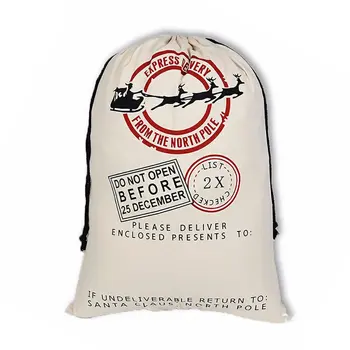 

Lightweight Cotton Canvas Christmas Gift Bag Drawstring Drawstring Pocket Storage Bag