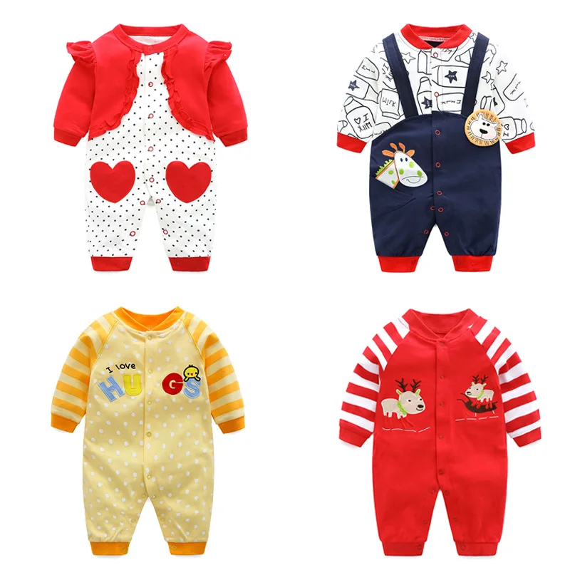 Newborn baby boys clothes gentleman jumpsuit long sleeve turn down collar toddler boys outfits