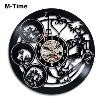 

Modern Design Kingdom Hearts Wall Clock Decorative Kids Room Vinyl Record Clock Cartoon Wall Watch Home Decor Gifts for Childre
