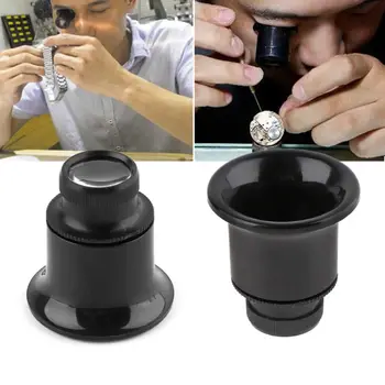 

SHANWEN 1PC 20X Jeweler Watch Magnifier Tool Monocular Magnifying Glass Loupe Lens Black Handheld Repairing Tools