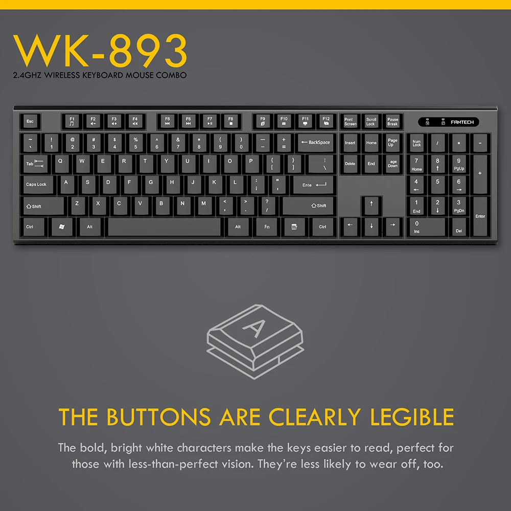 Fantech WK-893 Wireless Keyboard Mouse Combo 6 Fantech WK-893 Wireless Keyboard Mouse Combo 6