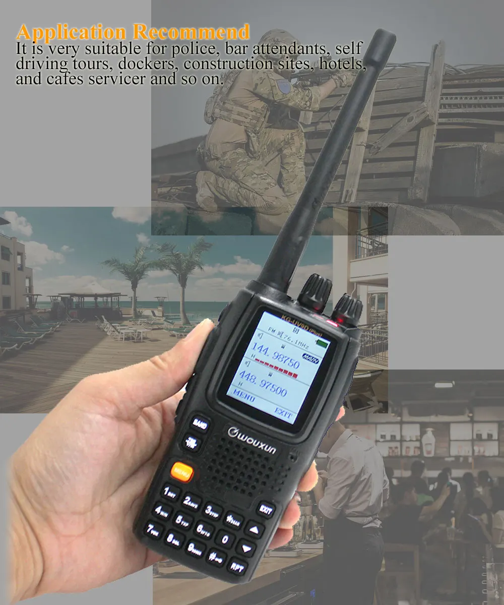 Wouxun KG-UV9Dplus Air band прием VHF136-174MHz и UHF400-512MHz двухдиапазонный двухсторонний радио многочастотный широкий диапазон rx FM transcei