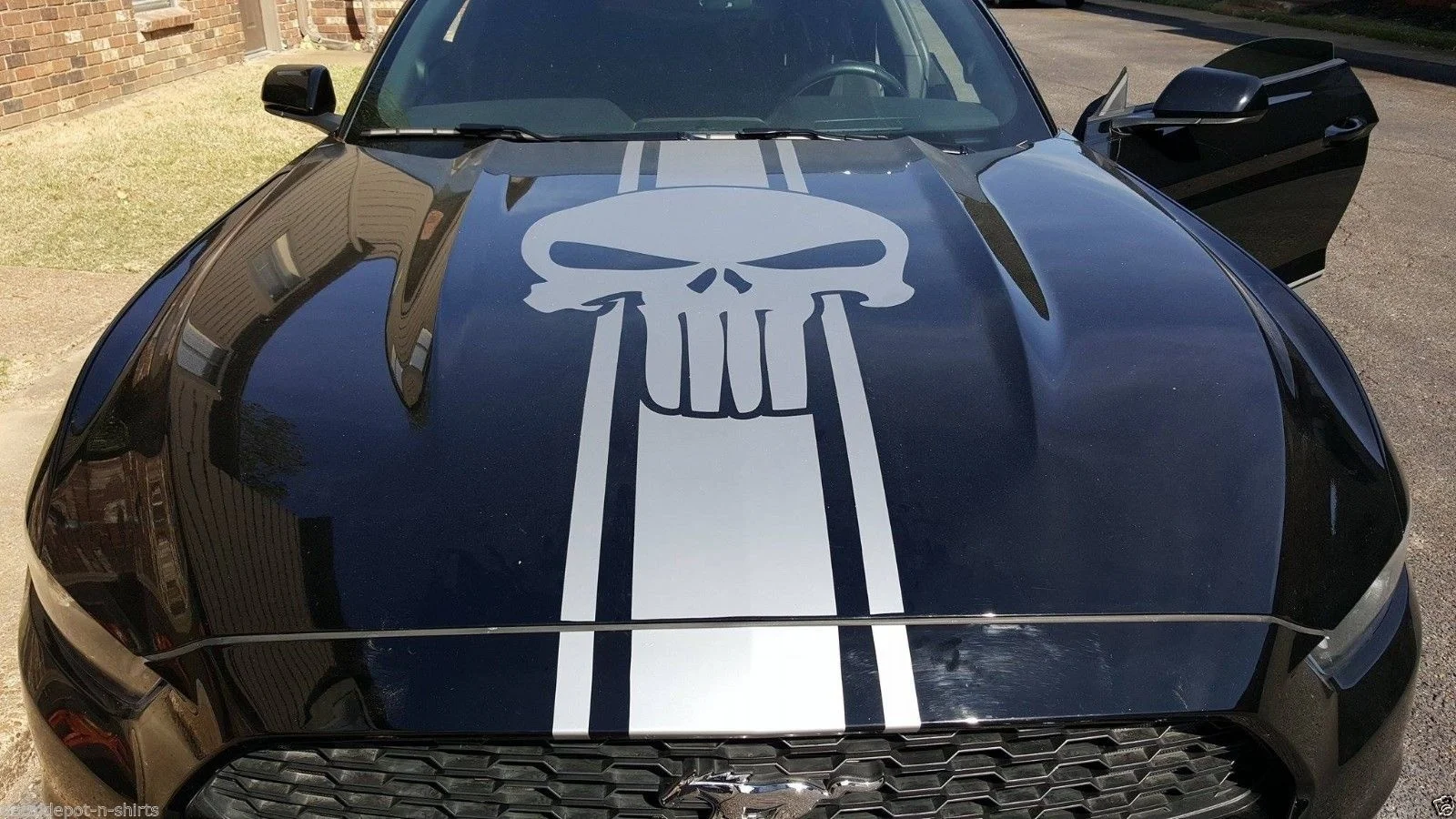 Для Карателя виниловая наклейка с черепом Mustang зарядное устройство Challenger Camaro Мститель