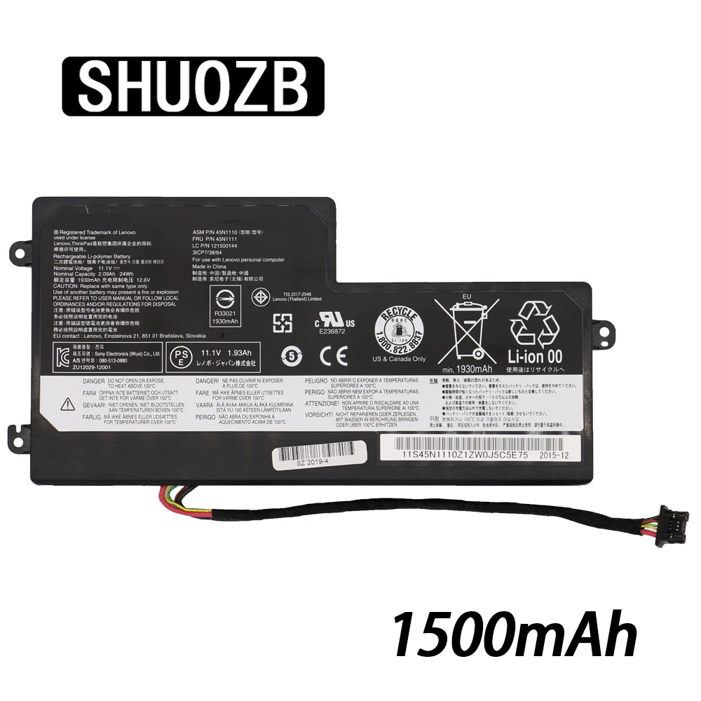 Аккумулятор для ноутбука Lenovo ThinkPad T440 T440S T450 T450S X240 X250 X260 1500 мАч|Аккумуляторы