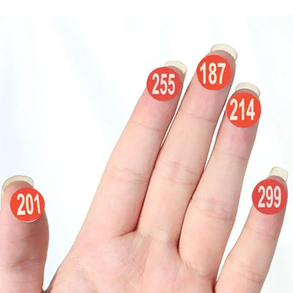 1-300 Stickers Round Number Red Digital Sticker Label Nail Polish Waterproof Self Adhesive Sticker Multifunction Bar Cup