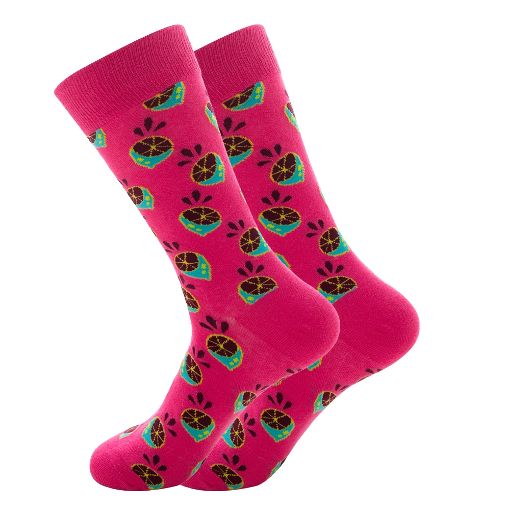 Модные мужские носки в стиле хип-хоп, хлопковые забавные носки с изображением животных, фруктов, собак, женские носки, новые подарочные носки для зимы и осени, счастливые носки