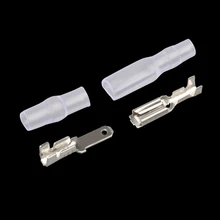 50Sets (200 stuks) 2.8mm Wire Crimp Terminals Crimp Vrouwelijke/Mannelijke Spade Terminals Met Transparante Isolerende Mouwen 2.8