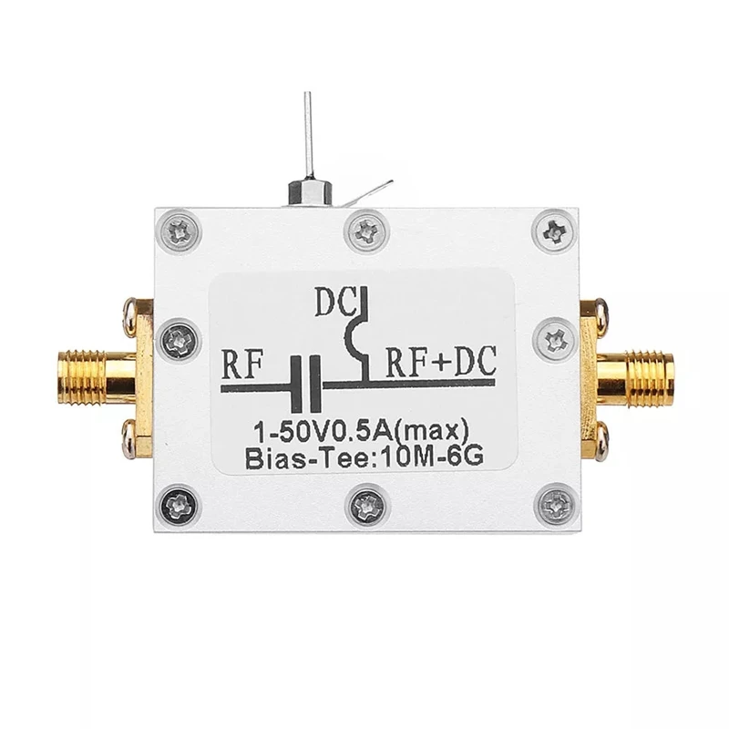 RF Biaser Bias Tee 10MHz 6GHz DC Blocker Coaxial Feed for HAM Radio RTL SDR LNA Low Noise Amplifier Bias Tee Drive