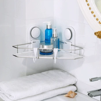 

Suctorial Storage Rack Hole-free Strong Bathroom Bathroom Plastic Stainless Steel Wall Hanging Corner