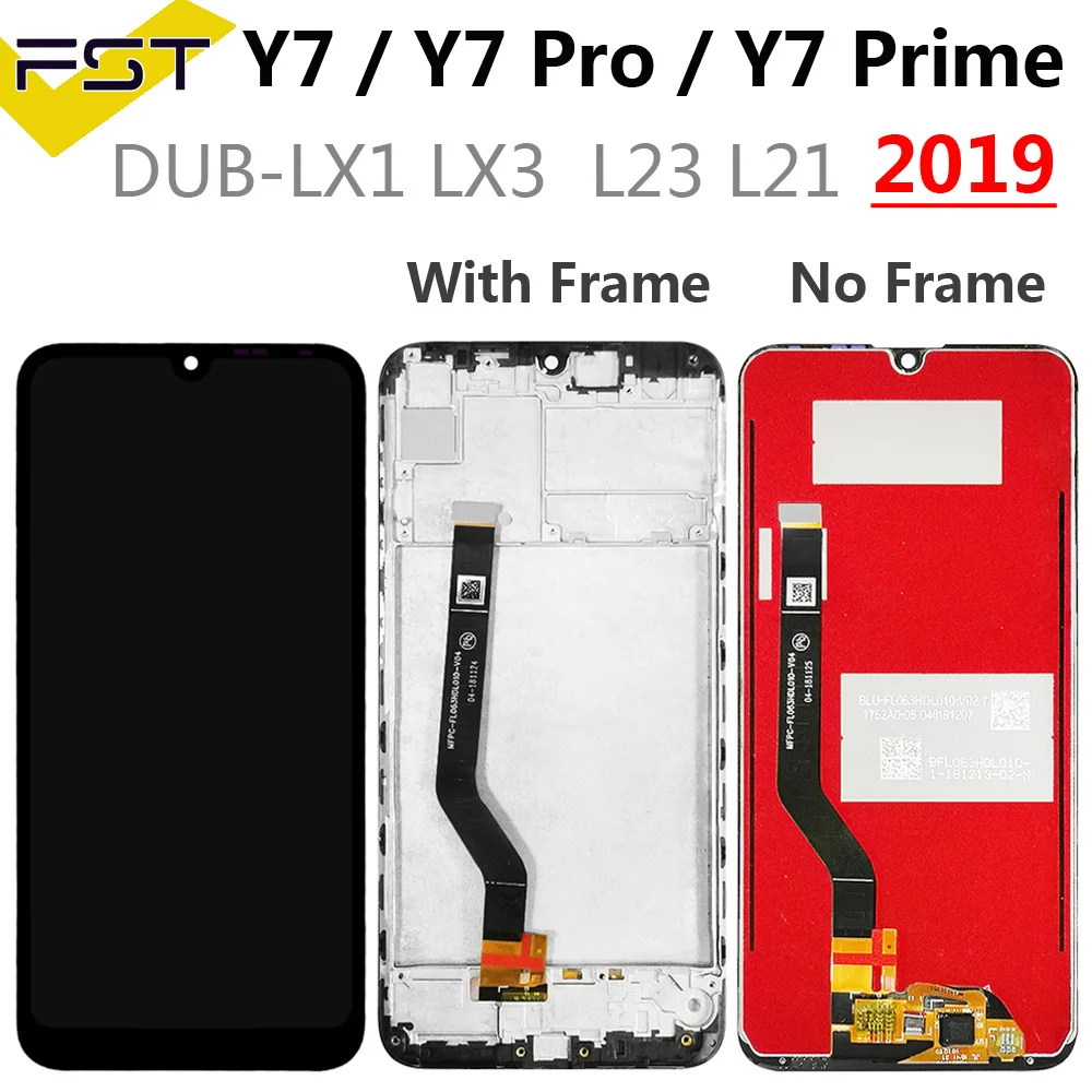 Для HUAWEI Y7 2019 ЖК дисплей + сенсорный экран дигитайзер Замена для Huawei 2019/Y7 Prime DUB LX3 L23
