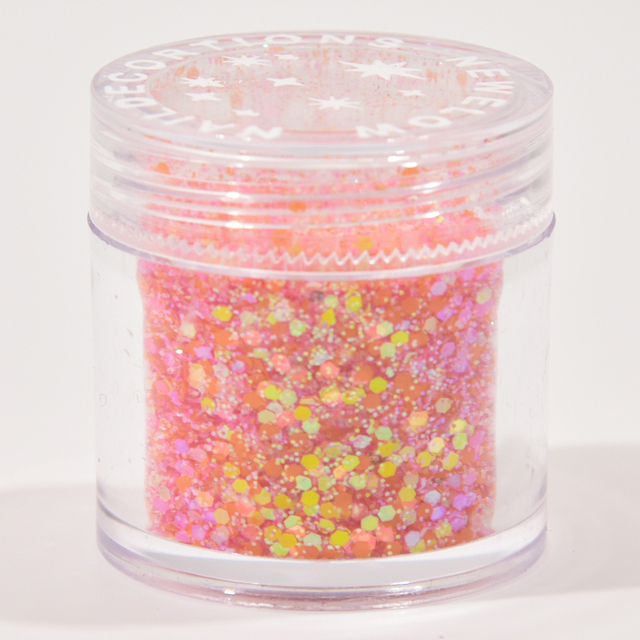 Nail Art Mixed-Size Flake Powder Hexagon Iridescent Chunky Hexagon Sequins Broken Flake For Manicure Glitter Nail Flake