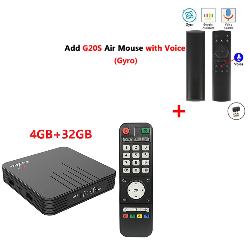 ТВ-приставка N5 Max Amlogic S905X3 Android 9,0 DDR4 4 ГБ ОЗУ 32 Гб ПЗУ 2,4 ГБ+ 5 Гб двойной Wifi BT4.0 Google Play 8K медиаплеер телеприставка - Цвет: 4G32G add g20s
