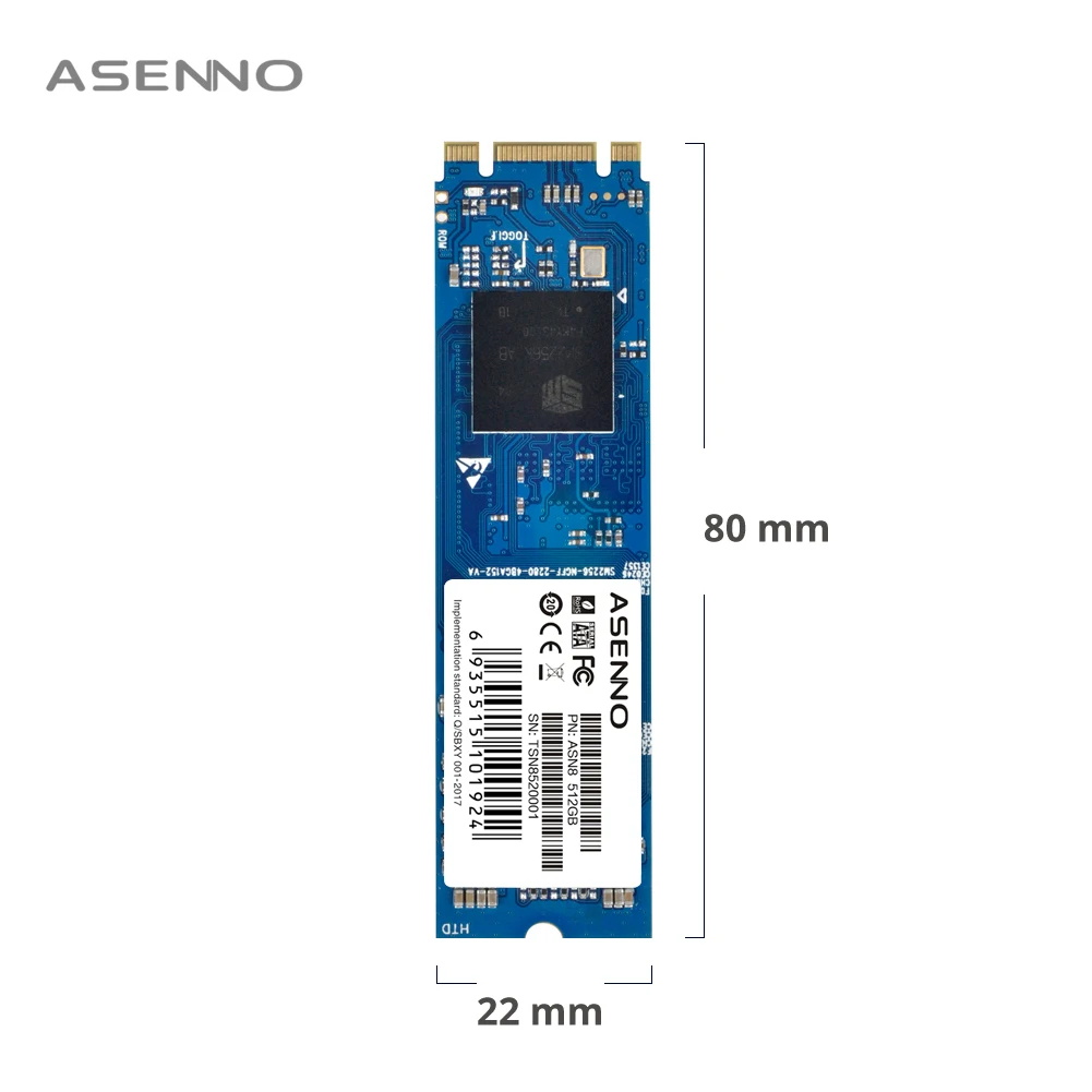  Asenno M.2 SATA SSD 120gb 240 gb 512gb HDD M2 NGFF SSD M.2 2280 para ordenador portátil