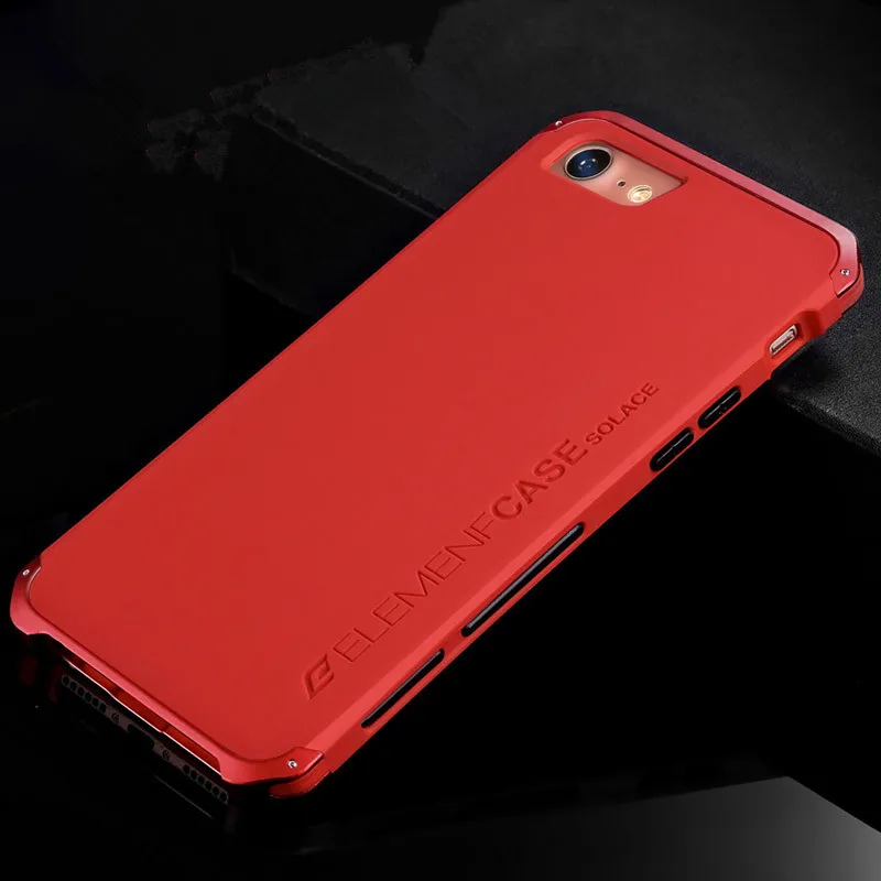 Red red Чехол для iphone 7 роскошный элемент чехлы для телефонов с дизайнерским алюминием и ПК чехол для xiaomi 8 6 note 5 huawei p10 20 iphone xs - Цвет: Red red