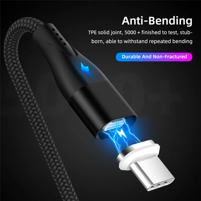 3а Быстрая зарядка Магнитная Адсорбция type C USB кабель Micro USB быстрое зарядное устройство type-C кабель для huawei mate 30 Pro Xiaomi samsung