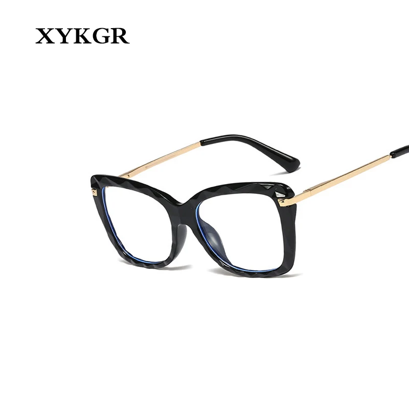 XYKGR, новинка, женские очки TR90, высокое качество, черная оправа, женские оптические очки для компьютера, модная большая оправа, анти-синие очки