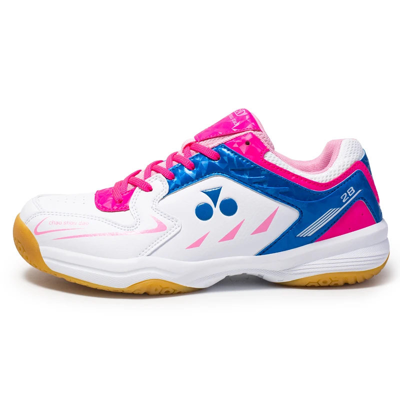 Мужская и женская обувь; кроссовки для бадминтона; профессиональная обувь для волейбола; спортивные кроссовки; теннисная обувь для мальчиков и девочек - Цвет: Розовый