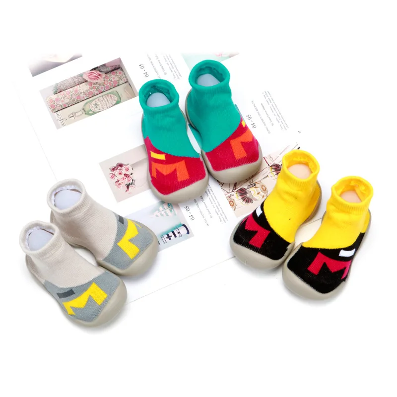Baby boy toddler shoes socks nonslip Baby soft rubber sole socks shoes baby floor socks shoes baby booties