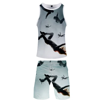 

THE 100 two piece set tank top and shorts Harajuku women boy story tank top streetwear harajuku Sleeveless Plus Size