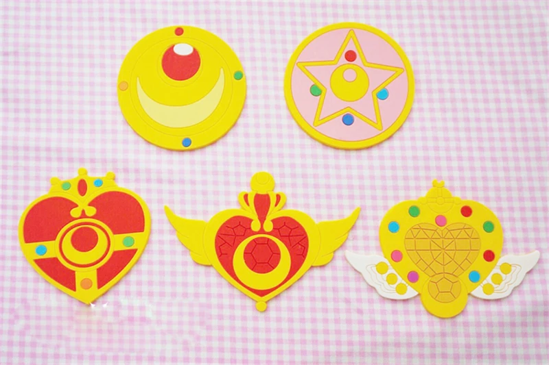 Новинка Kawaii аниме Сейлор Мун изоляция кофейная Подставка под кружку чашка мультяшная кружка коврик набор Косплей Аксессуары рождественские подарки