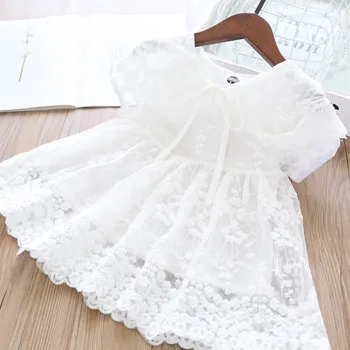 

2020 Summer Girls Lace Embroidery Lace Dress Wholesale Children's Clothing
