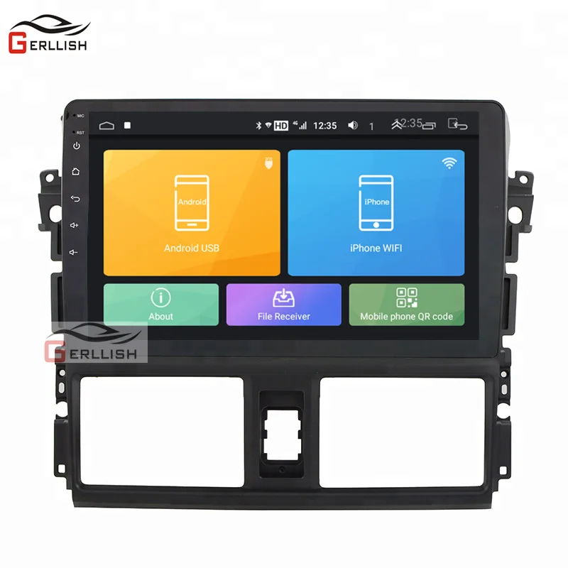 Сенсорный экран автомобильный dvd-плеер на основе Android аудио стерео для Toyota Yaris Vios gps навигация