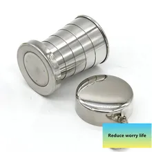 75 мл складные чашки из нержавеющей стали Складные Выдвижные чашки складные чашки стакан для блэкджека чайные чашки складные стеклянные