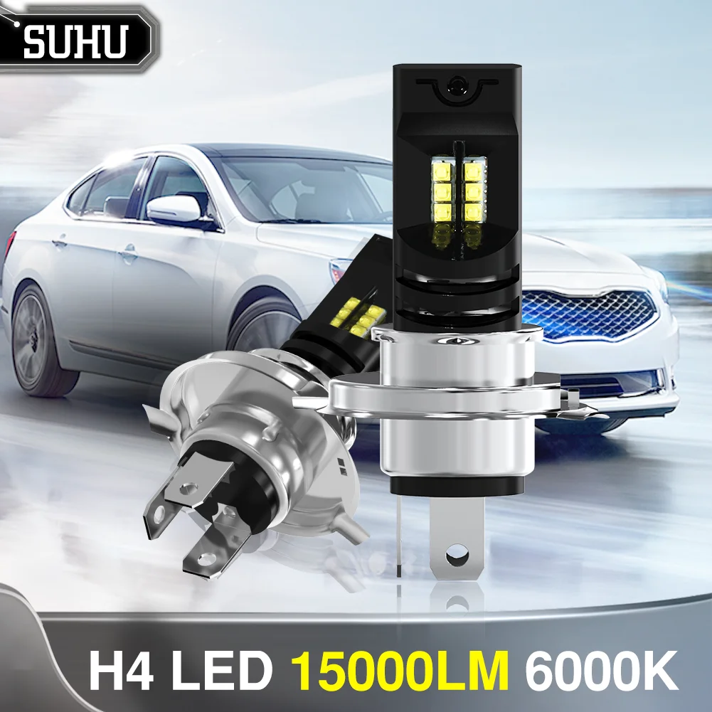 

SUHU 2pcs Mini Canbus LED Lamp For Car Headlight Bulb 6000K 55W Waterproof White H4 LED Bulb Canbus Car Headlight Fog Light Lamp