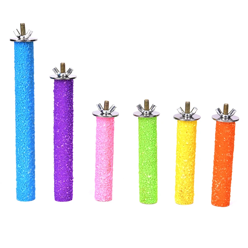

1pc 2*10cm 2*14cm 2*18cm Pet Bird Cage Perches Parrot ToysStand Platform Paw Grinding Bites Toy For Pet Supplies