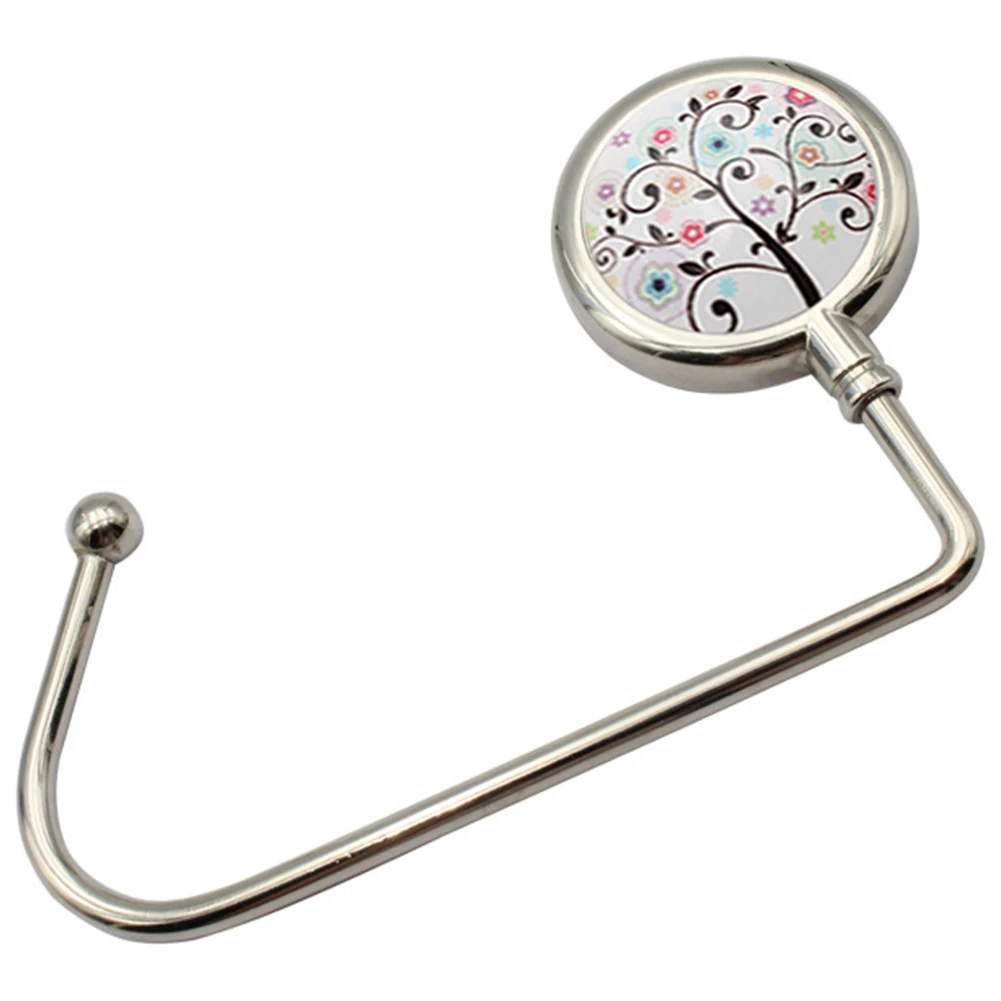 

Non Slip Pad Hand Bag Portable Round Zinc Alloy Hanger Straight Mini Accessories Gift Table Convenient Purse Hook Holder