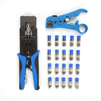 

Portable Network Repair Tool Kit Coaxial Cable Clamp Pliers Wire Crimper Stripper Stripping Crimping Tool