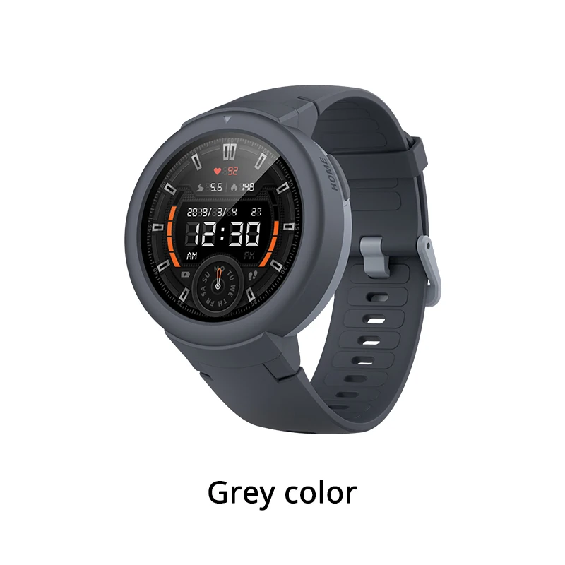 Grey Глобальная версия Huami AMAZFIT Verge Lite Смарт-часы мужские wo мужские gps+ ГЛОНАСС IP68 Водонепроницаемые мульти-спортивные Смарт-часы трекер здоровья - Цвет: Grey