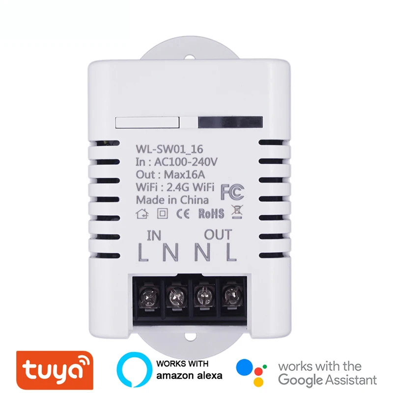 

Wifi Smart Switch Relay 10A 16A Tuya Smart Life App Wireless Remote Control Works With Alexa Google Home Mini