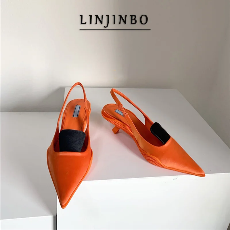 Женские босоножки на высоком каблуке сандалии с острым носком и ремешком пятке