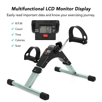 

Folding Fitness Pedal Stepper Exercise Machine LCD Display Indoor Cycling Bike Stepper with Adjustable Resistance For Home Gym