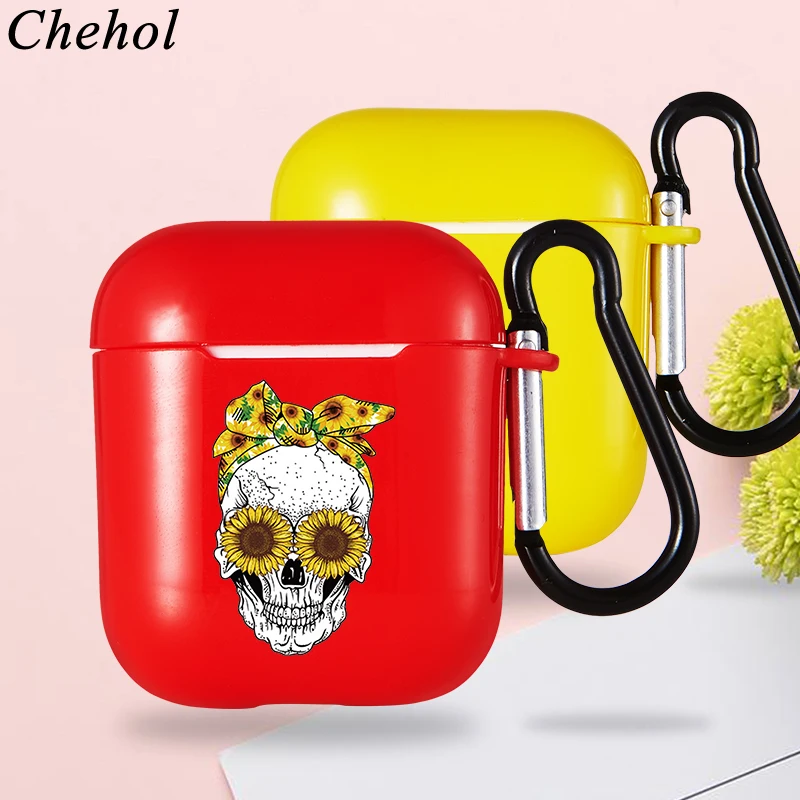 Funny Skull Headphone Protection Case for Apple Airpods Pro 1 2 Soft Silicone Bluetooth Wireless Earphones Headset Covers Cases |