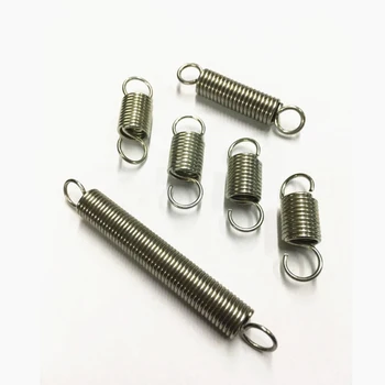 

5PCS,Customized Small Metal Spring Steel Extension Spring With Hooks,1.2mm Wire Diameter*9mm Out Diameter*(60-200)mm Length