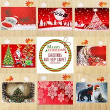 Коврик на кухню рождественские ковры снеговик украшение дома полиэфирное волокно мягкий напольный коврик ковер чайный столик вход гостиная