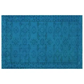 

Handmade Turquoise Vintage Overdyed Turkish Area Rug 174x264 Cm-5'9''X8'8''