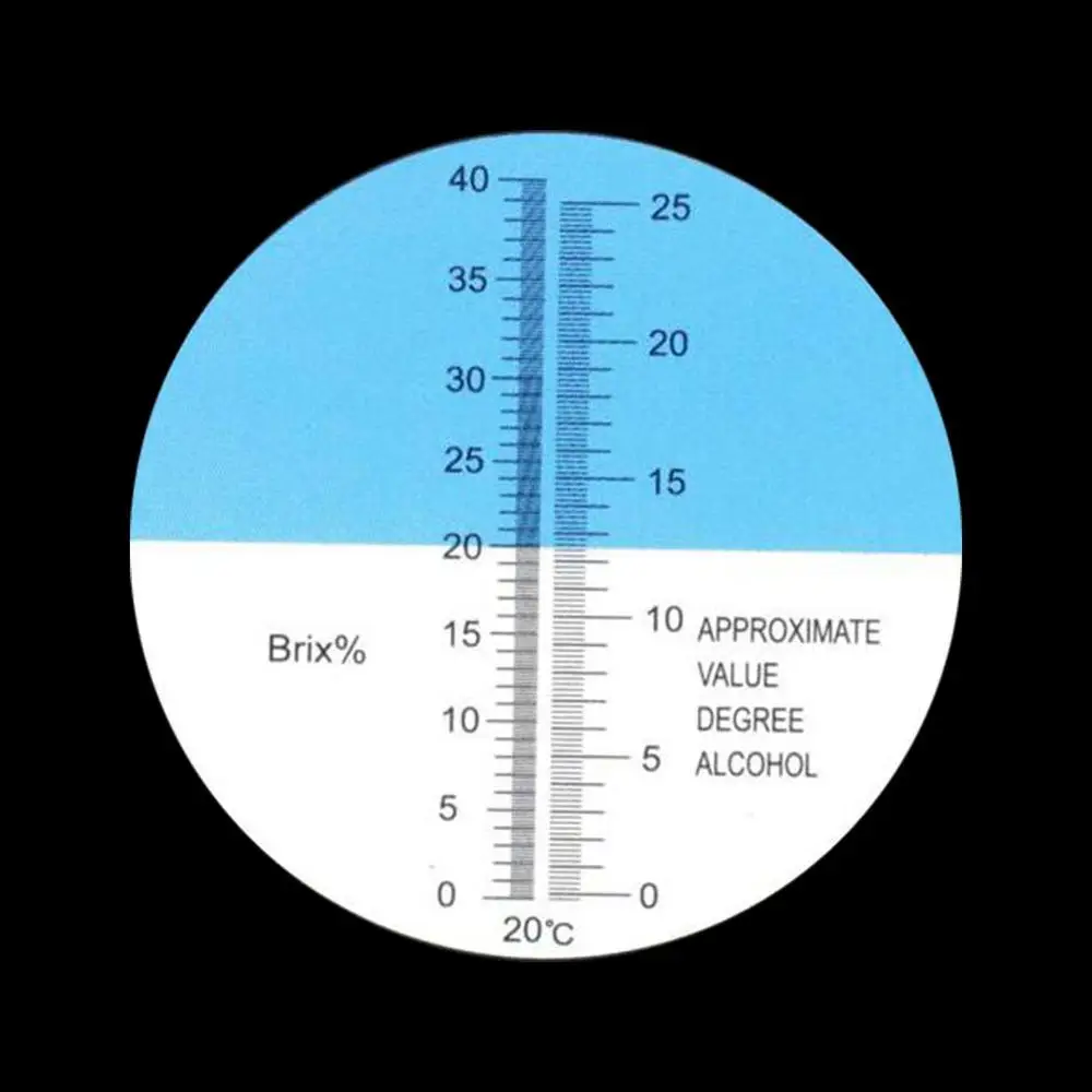 Портативный спиртовый рефрактометр, с функцией определения содержания сахара, измеритель концентрации вина, денсиметр 0-25% спиртовое пиво 0-40% БРИКС виноград ATC