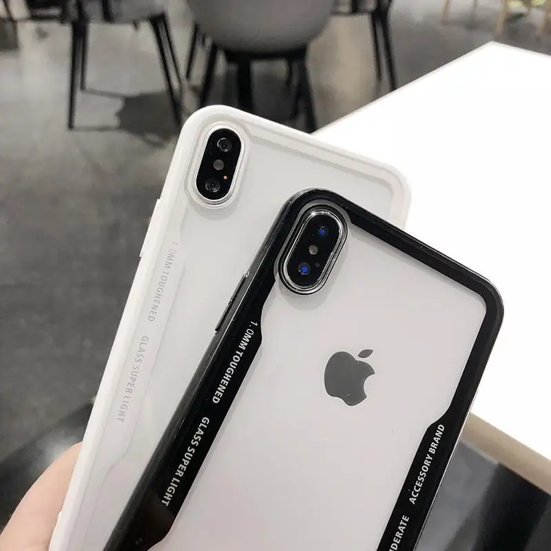 Броня акриловое стекло для ПК чехол Apple iPhone 11Pro Max Прозрачный XS MAX XR X 8 7 Plus 6 6s 5s SE