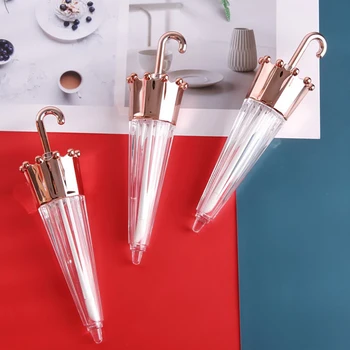 

5 Pieces 5.5ml Creative Umbrella Shaped Empty Lip Gloss Tube Lip Glaze Containers Refillable Cosmetic Bottle DIY Vials Rose Gold