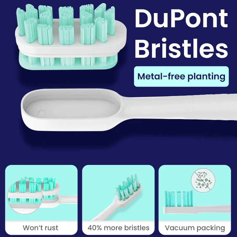 Toothbrush Heads For xiaomi Mijia T300/T500/T700 Sonic Electric Toothbrush Heads Replaceable Refill Nozzles 4 Colors with Anti-Dust Caps 4/20Pcs toothbrush heads