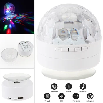 

AQ9 Mini Bluetooth Speaker Wireless Audio LED Crystal Magic Ball Suction Cup Portable Bright Stage Light Speaker for IOS/Android