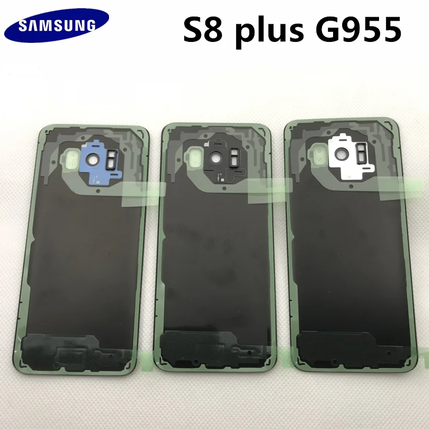 Новая Оригинальная Задняя крышка батареи для samsung Galaxy s8+ edge plus G955 G955F Задняя стеклянная крышка корпуса с логотипом+ наклейка+ Инструменты