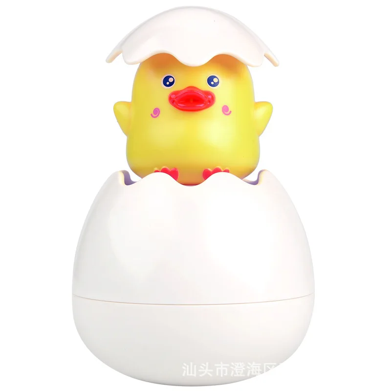 Kids Bathing Water Toys Cartoon Sprinkling Rubber Penguin Duck Eggs Toy Bathroom Floating Toy Water Spraying Tool for Children - Цвет: duck