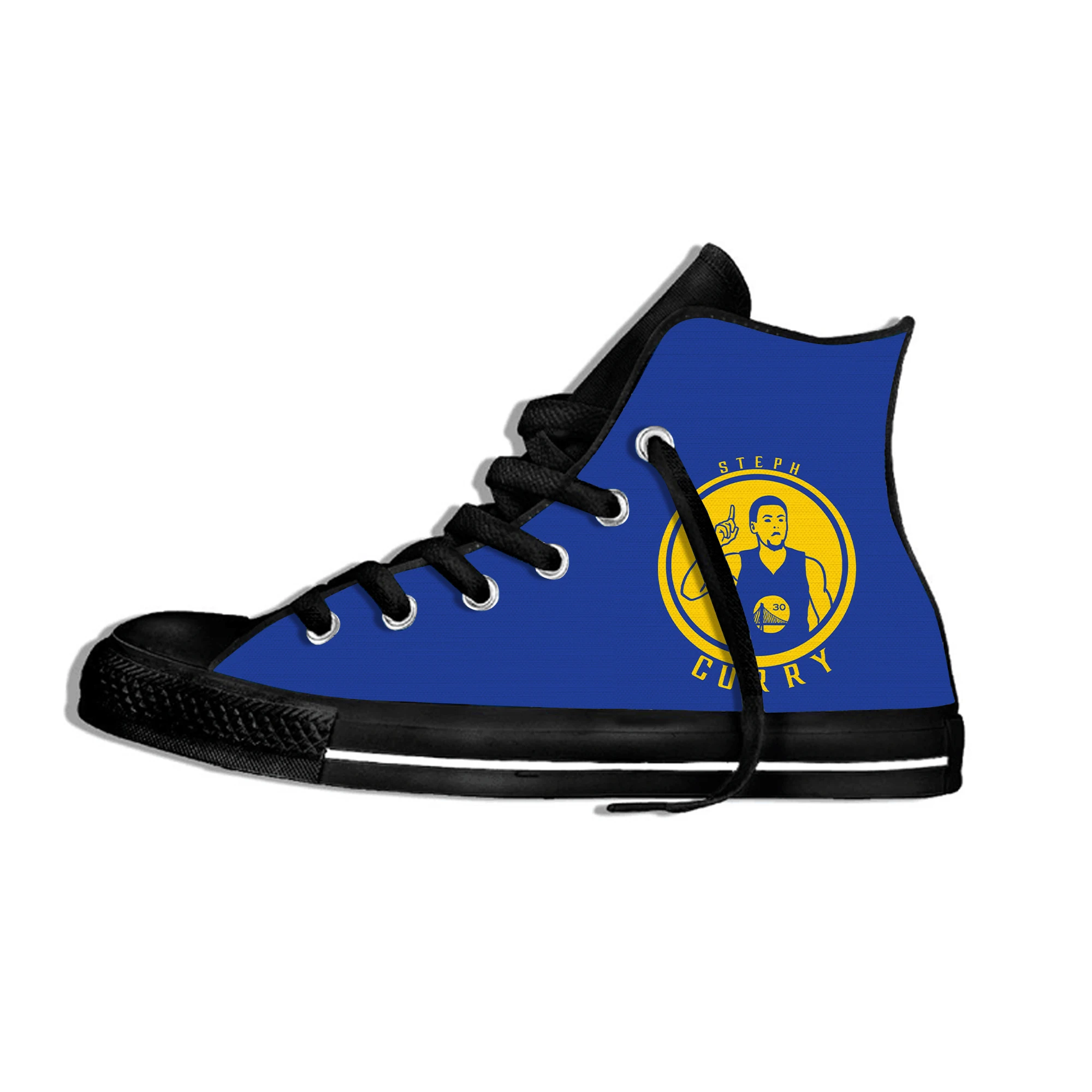 Men/Women Breathable Sneakers Warriors Lightweight High Top Shoes Golden State Auckland Basketball Fans Casual Shoes Flat Canvs
