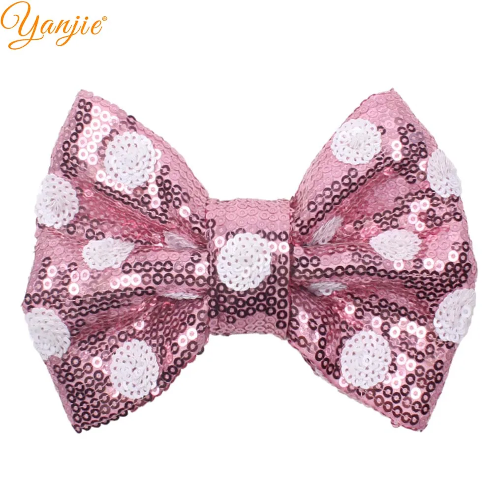 12 fermagli per capelli con fiocco e pois per bambine_voghion.com