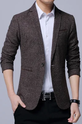 2019 Spring Autumn Luxury Men Casual Blazers New  Fashion Brand High Quality  Slim Fit  Suit Chinese Jacket