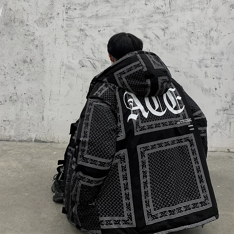 

2020 Winter New Cotton-padded Clothes Men ins Hong Kong Wind Cotton-padded Coat Loose Thickening Warming Cotton-padded Fashion